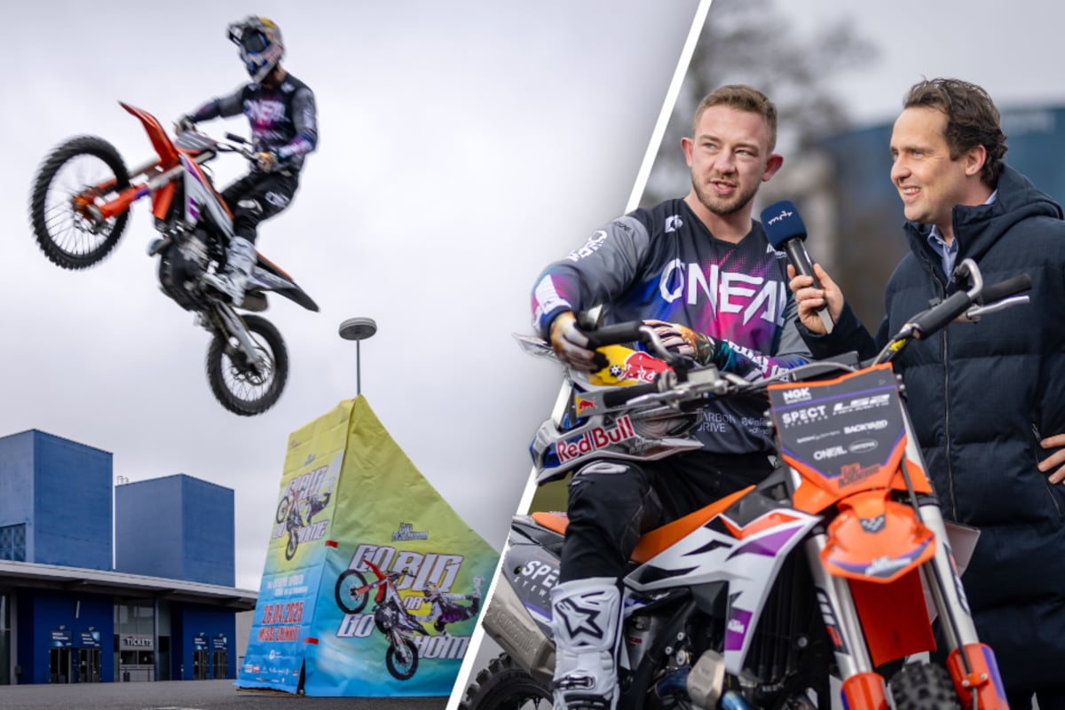 Adrenalin pur: Freestyle-Weltmeister Luc Ackermann bei der Chemnitzer Messe