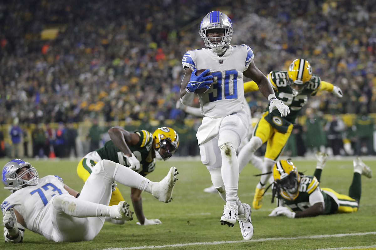 Jamaal Williams Breaks Lions' Single-Season Rushing TD Record