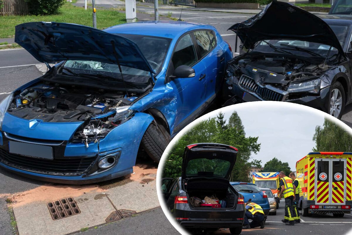 Renault und BMW auf Kreuzung geschrottet: Eine Person verletzt!