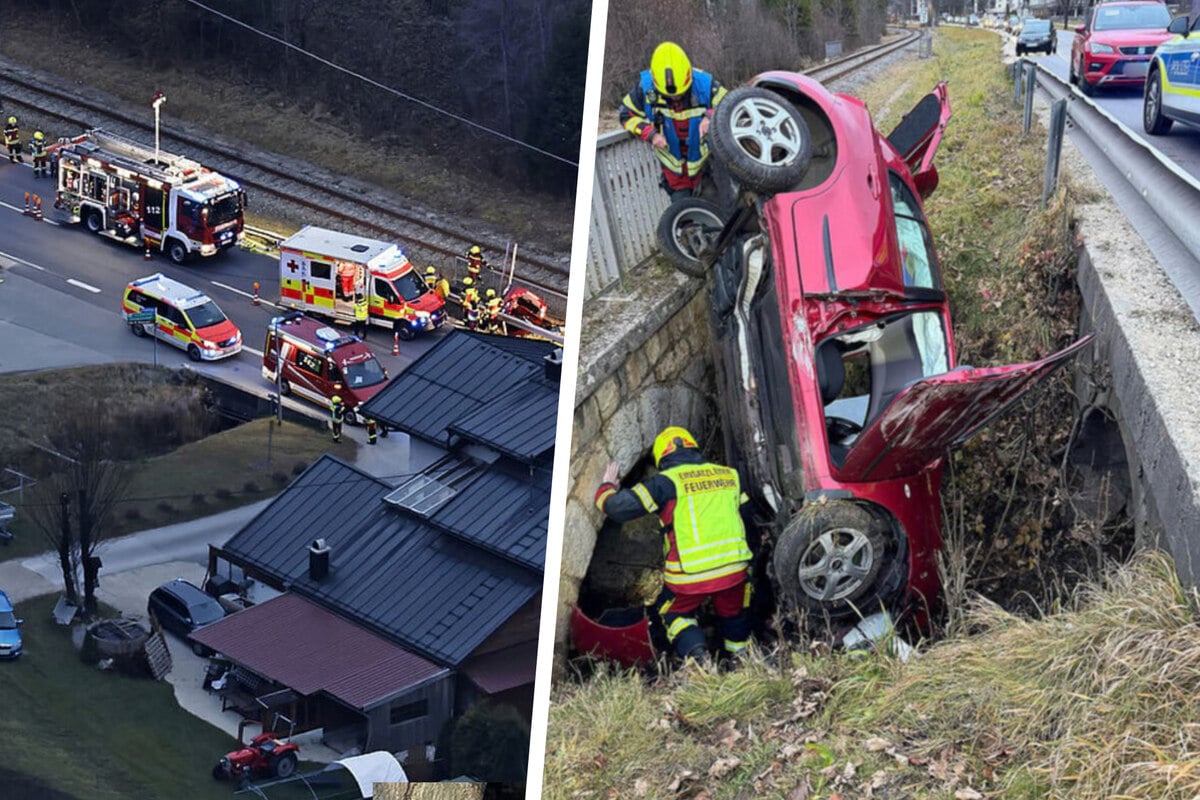 Schwerer-Unfall-Rentnerin-berschl-gt-sich-mit-Nissan-und-st-rzt-zwischen-Stra-e-und-Bahngleisen