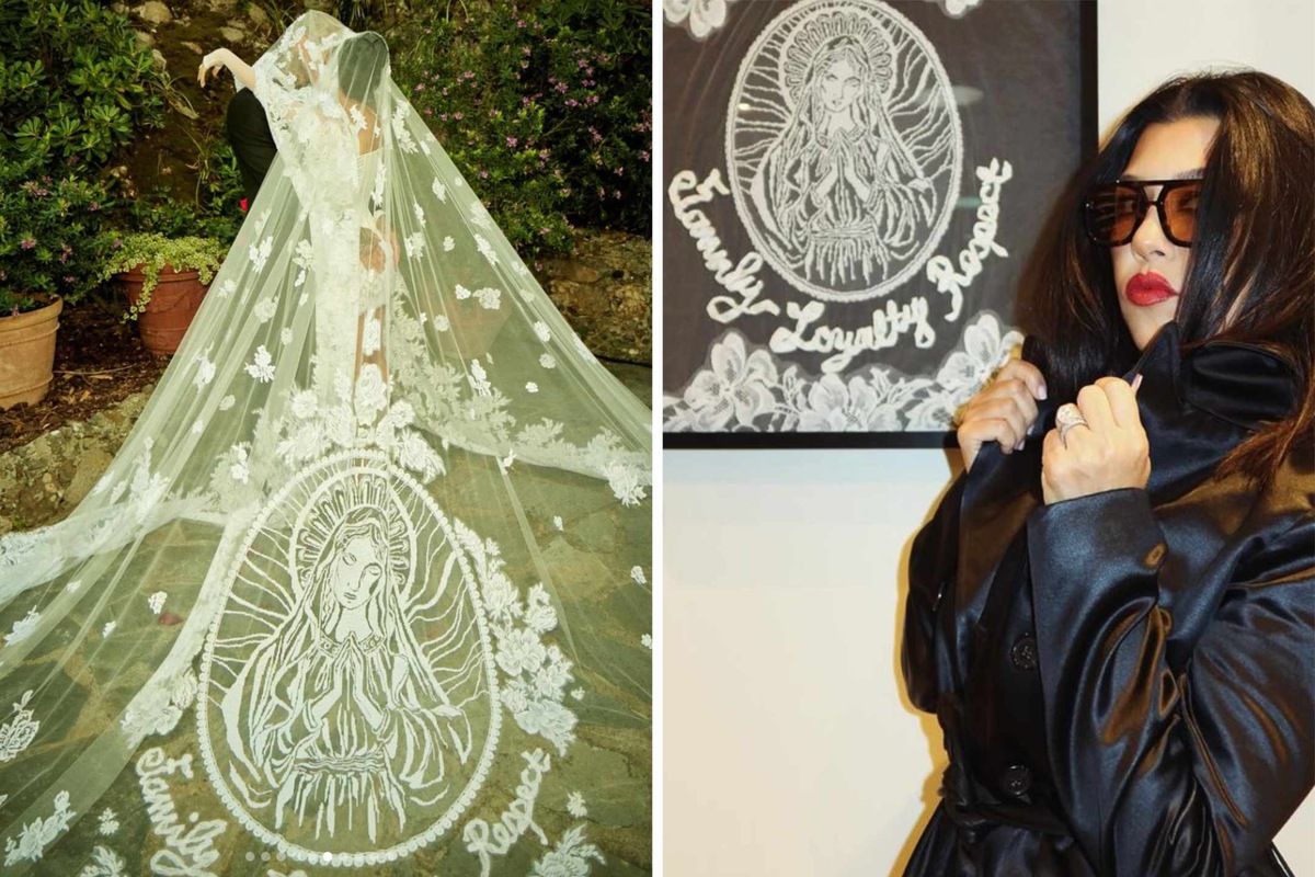 Did Kourtney Kardashian cut up her iconic wedding veil? | TAG24