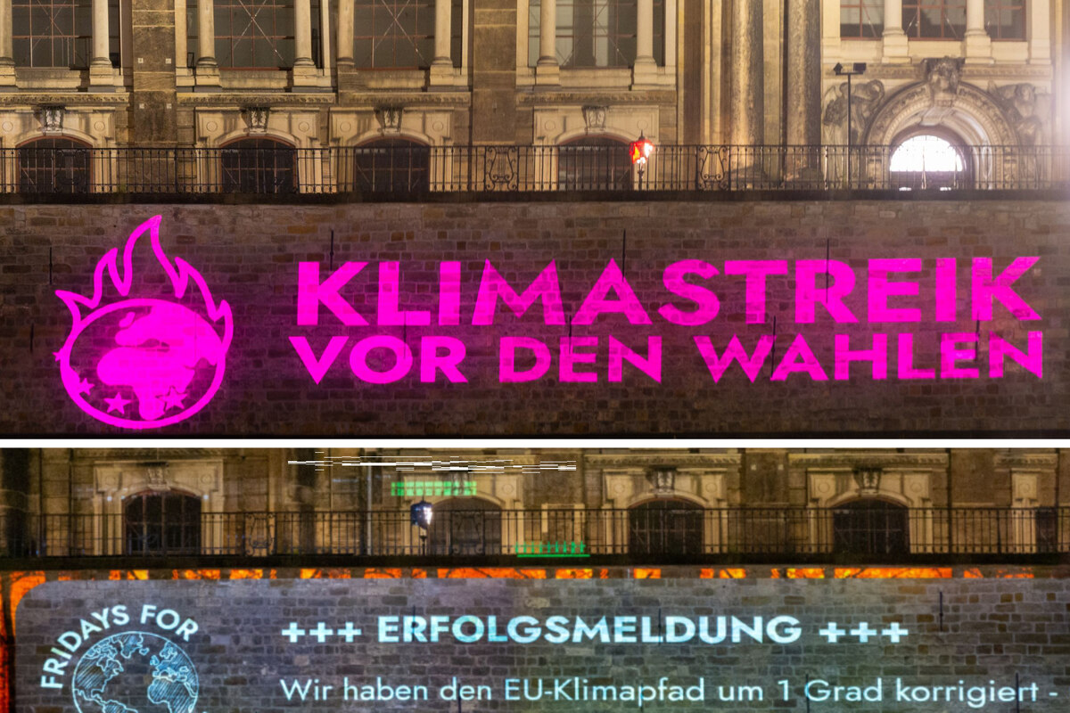 Lichtaktion in Dresden: Aktivisten vermelden Erfolg und rufen erneut zum Klima-Streik auf!