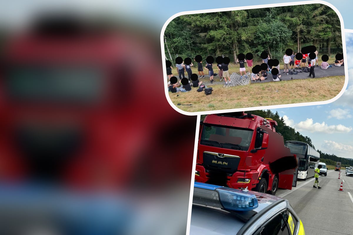 Bus-Panne auf A9: Reparaturversuche scheitern, etliche Festival-Reisende in Polizei-Autos unterwegs!
