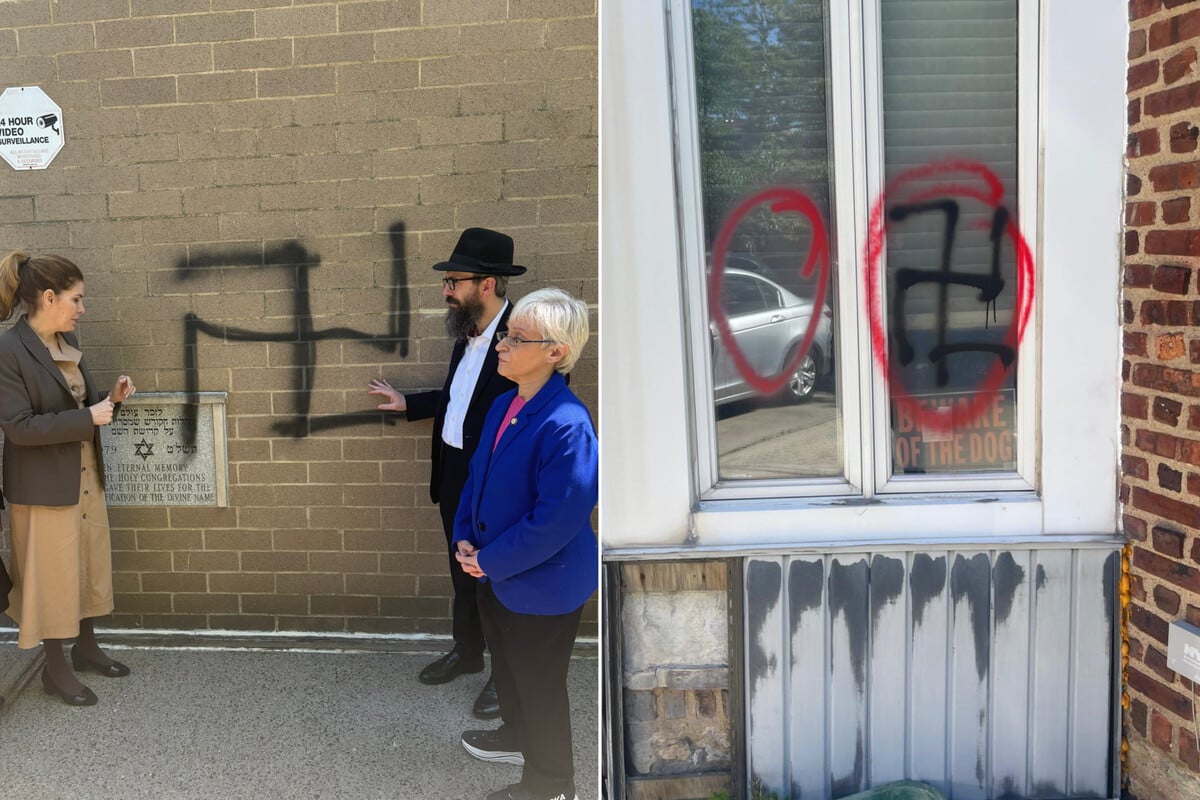 Jewish homes and synagogues in New York City spray-painted with swastikas