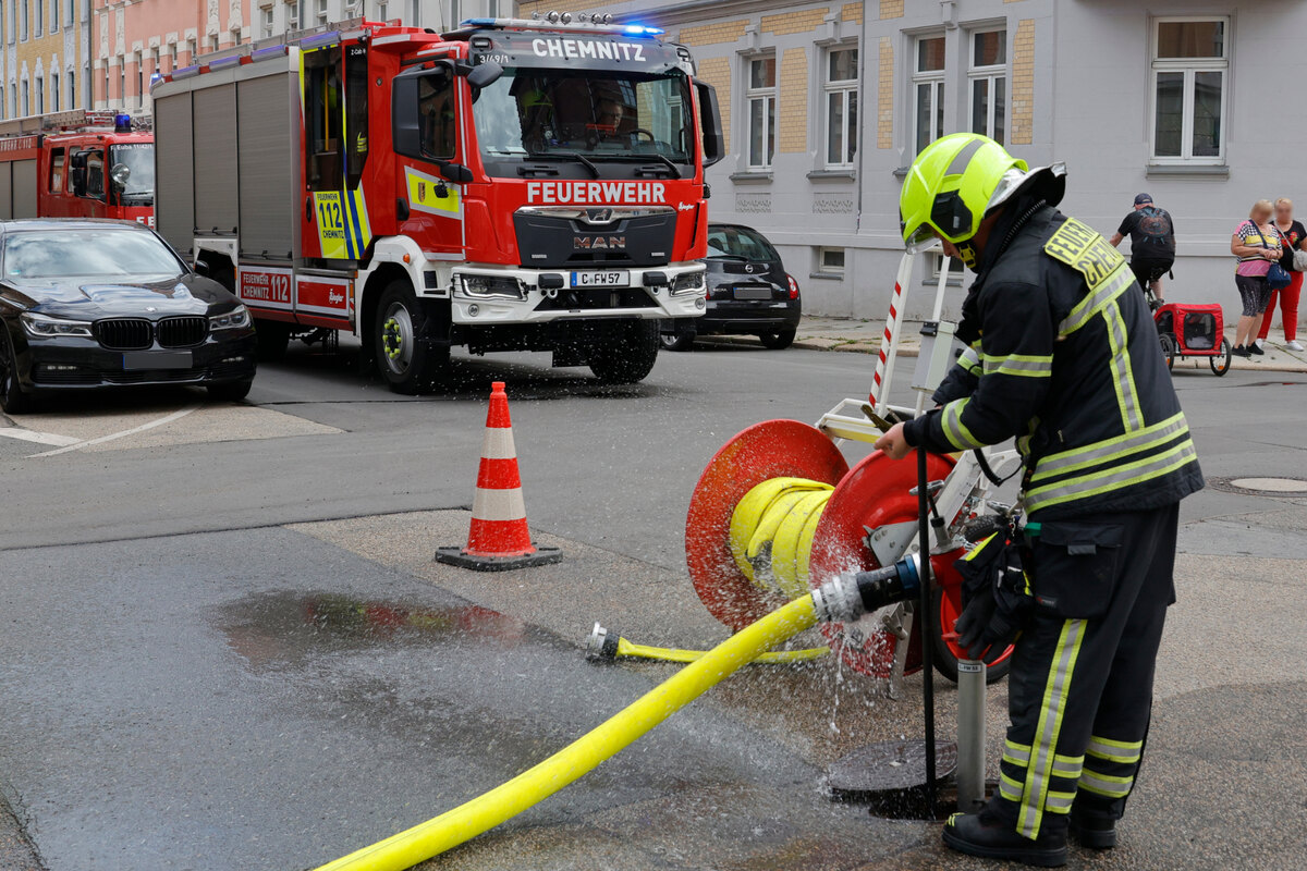 Feuerwehreinsatz auf dem Chemnitzer Sonnenberg