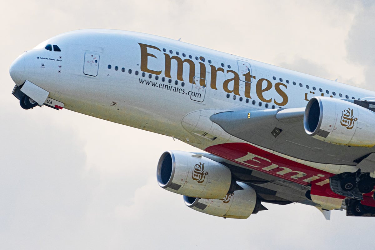Emirates: The plane takes 13.5 hours on the way and ends up at the starting point