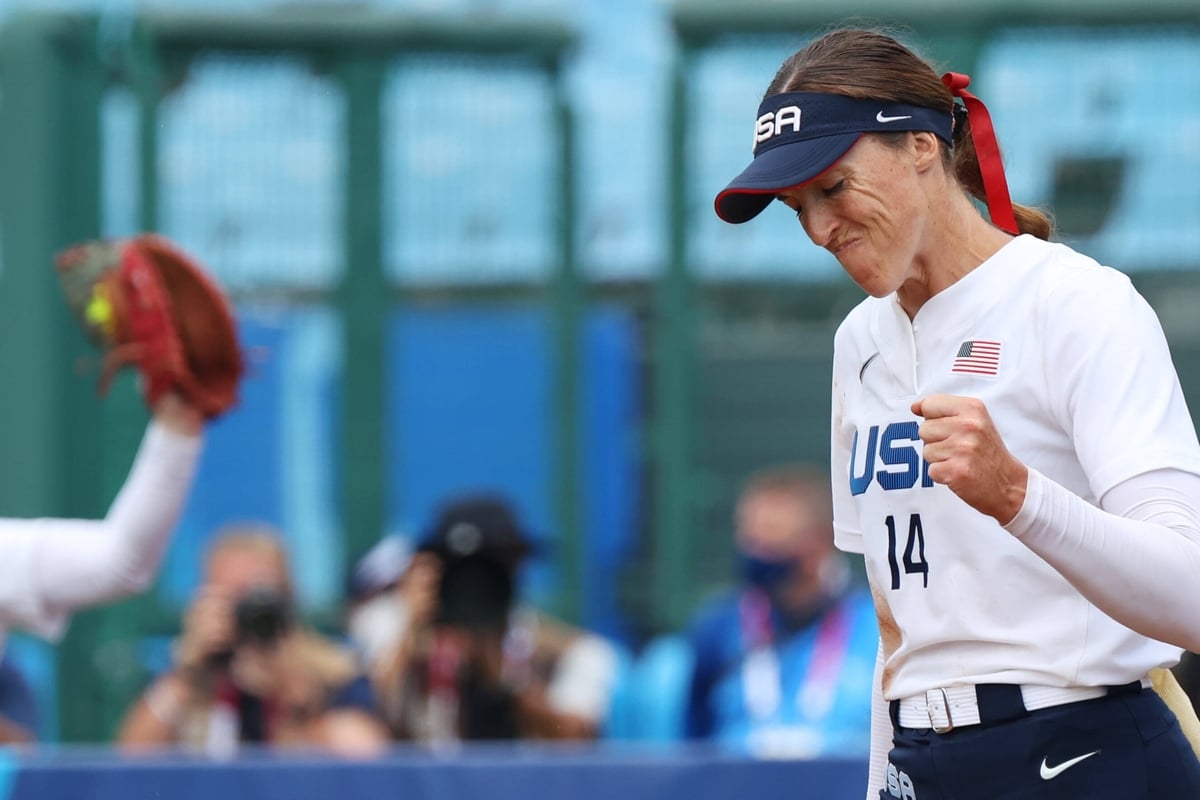 Olympics Team USA softball wins again behind Abbott's onehit pitching