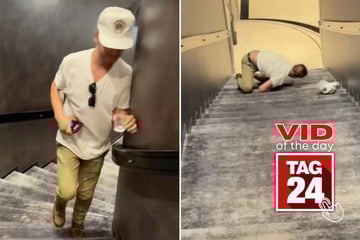 Viral Video of the Day for September 28, 2025: Drunk man suffers hilarious staircase tumble!