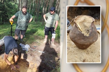 Megafund mit Metalldetektor: Glückspilz findet antiken Schatztopf im Wald