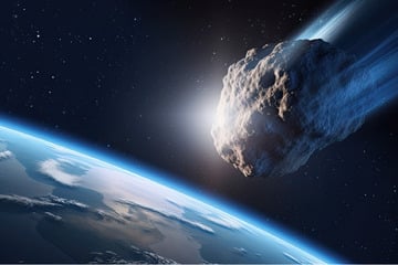 Asteroiden & Meteoriten: So groß wie ein Fußballstadion: Riesiger Asteroid rast auf Erde zu!