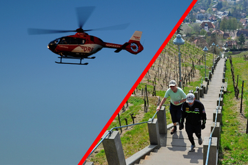 Baby falls down stairs toward Spitzhaus and seriously injured: Helicopter must be approaching