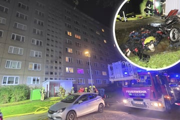 Chemnitz: Brandstiftung! Feuer in Chemnitzer Wohnblock: Sechs Bewohner ins Krankenhaus gebracht