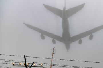 Dresden: A380: Nebliger Empfang für den Flugzeug-Giganten in Dresden