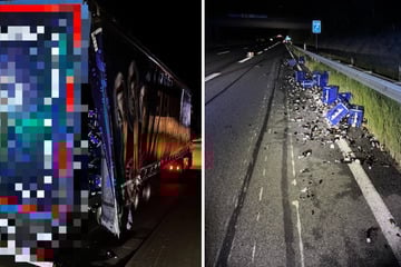Unfall A1: Lkw verliert Bierflaschen auf Autobahn! Fahrer mit ordentlich Promille unterwegs