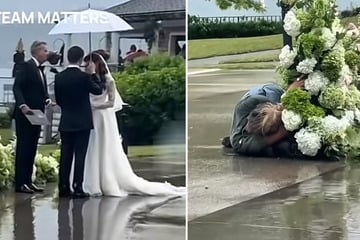 30 Minuten im strömenden Regen: Floristin rettet Hochzeit mit ihrem mutigen Einsatz