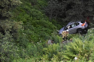 Von Hund abgelenkt: Paar stürzt mit BMW in Schlucht