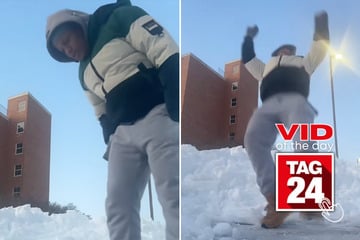 viral videos: Viral Video of the Day for January 29, 2026: Guy leaps into snow thinking it's soft... it wasn't!