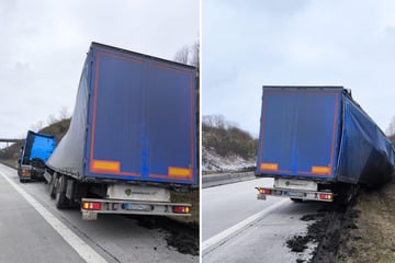 Unfall A71: Bier-Lastwagen auf Abwegen: Betrunkener Fahrer verliert Kontrolle über Lkw