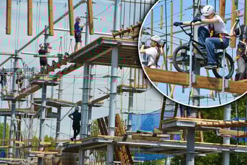 Leipzig: 1,2 Millionen Euro und 90 Tonnen Stahl: Kletterpark bei Leipzig feiert Neueröffnung