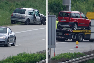 Unfall A17: Clio kollidiert mit Yeti: Insassen schwer verletzt, A17 gesperrt!
