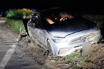 Mercedes-Fahrer umgeht Straßensperrung: Rechtswidriger Ausflug endet in einem Erdwall