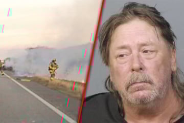 Hitzige Spritztour: Betrunkener Mann fährt mit brennendem Auto auf Staatsstraße