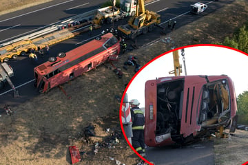 Reisebus stürzt in Straßengraben: Zwölf Menschen sterben, Fahrer festgenommen