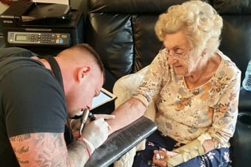 Granny gets touching tattoo to celebrate 100th birthday