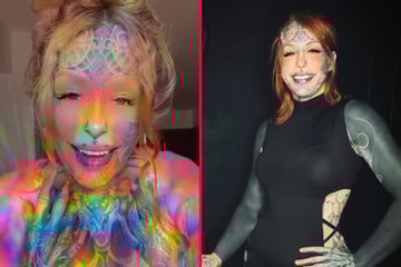 Ink addicted cyborg lady "clones" herself to show off radical transformation