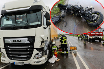 Laster-Crash reißt Motorrad in seine Einzelteile: 29-Jähriger stirbt!