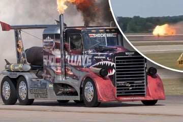 Drama beim Drag Race: Truck verwandelt sich in Feuerball!