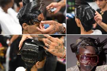 What is the glass hair beauty trend seen at New York Fashion Week?