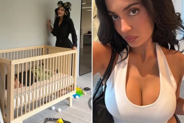 Kylie Jenner recreates iconic "rise and shine" meme with son Aire