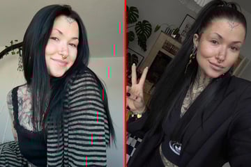 Heavily tattooed woman shows off full extent of her radical transformation