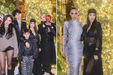 Kourtney Kardashian drops holiday snaps with Travis Barker and blended family