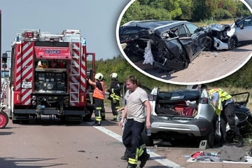 Unfall A14: Schwerer Unfall auf der A14 bei Halle: Zwei Menschen lebensbedrohlich verletzt