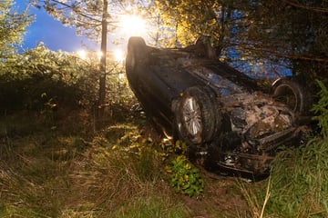 Unfall A73: Unfall auf A73: Mann stürzt mit seinem Auto die Böschung hinab