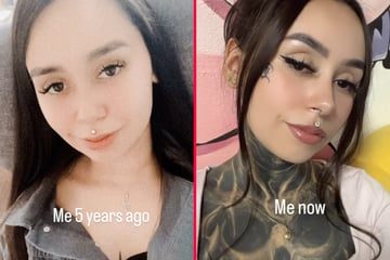 Insanely tattooed model shares radical before-and-after snaps