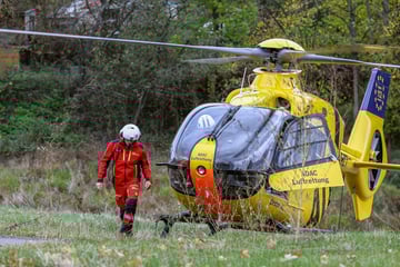 Rettungshubschrauber im Einsatz: Schwerer Fahrrad-Unfall in Plauen