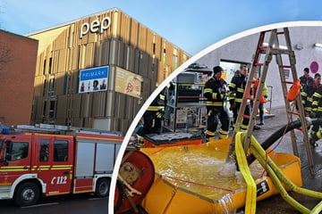 München: Wasserschaden am Einkaufszentrum "pep": Feuerwehr stundenlang im Einsatz