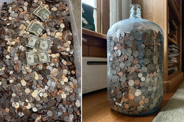 Opa spart al 70 jaar Geld in riesigem Glaskrug: Eigenlijk alleen tegenwoordig open, aangezien alle baff