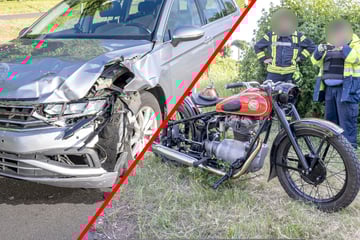Crash in Pirna: Besoffener Motorradfahrer verursacht 10.000 Euro Schaden
