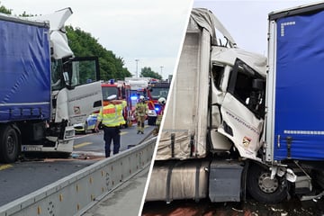 Unfall A4: Unfall legt A4 lahm: LKW-Fahrer kracht seinem Vordermann ins Heck