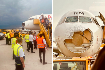 Von Malle nach Wien: Flugzeug durch schweren Hagelsturm zerfetzt