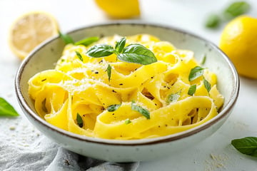 Rezept des Tages vom 30.8.2024: Zitronen-Basilikum-Pasta