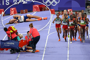 Zusammenbruch mitten im Rennen: Läufer bricht im Finale der 10.000 Meter zusammen