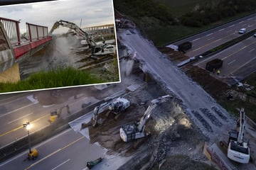 Schneller als geplant: A 14 nach Brückenabriss wieder frei