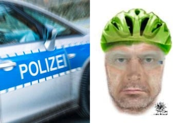 Mit einem Phantombild sucht die Polizei nach einem flüchtigen Radfahrer