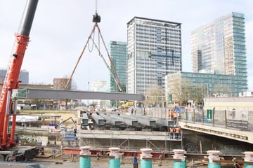 Mega-Baustelle Berliner Tor: Weiter Sperrungen für neue Brücke