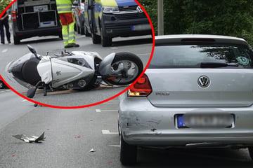 Unfall in Prohlis: Roller-Fahrer nach Crash mit Polo im Krankenhaus